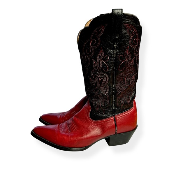 Ariat Heritage R Toe Boots Red Leather Women's Size 9 B Western Cowgirl - Picture 6 of 15